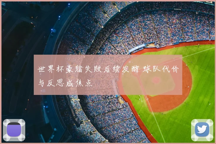 世界杯豪赌失败后续发酵 球队代价与反思成焦点